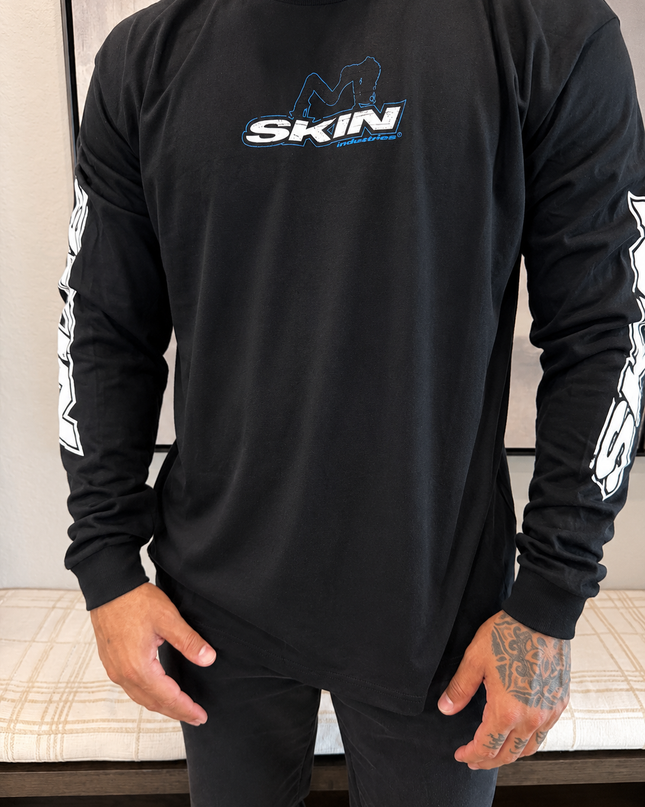 Men's L/S Tee Classic | ICON - Black (Blue)