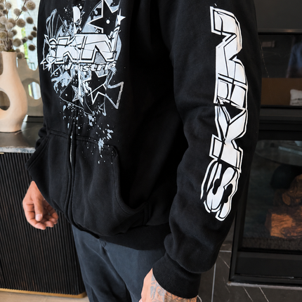 SLICK - Black (Zip Hoodie)