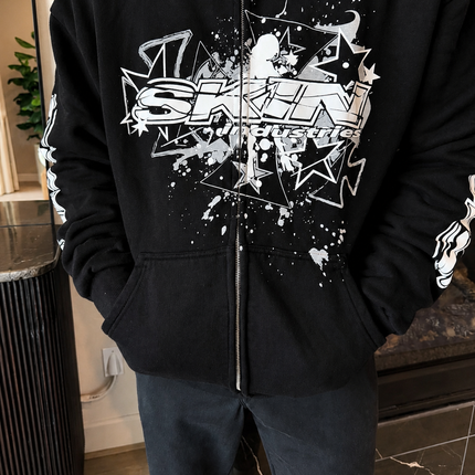 SLICK - Black (Zip Hoodie)