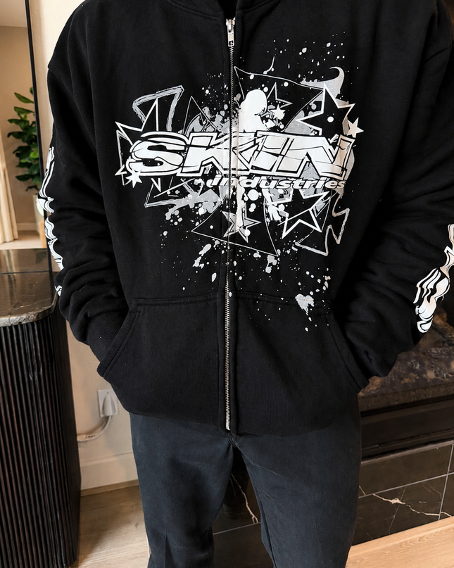 Men's Hoodie Zip | SLICK - Black
