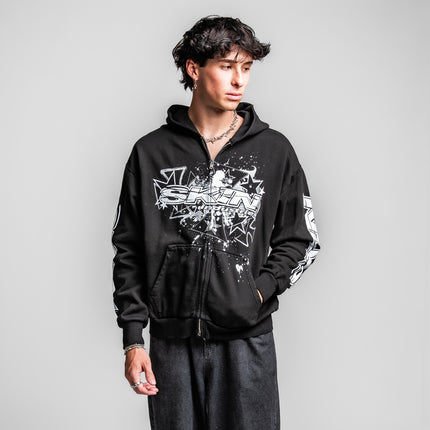 Men's Hoodie Zip | SLICK - Black