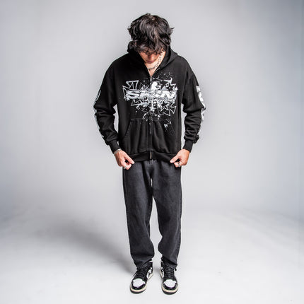Men's Hoodie Zip | SLICK - Black
