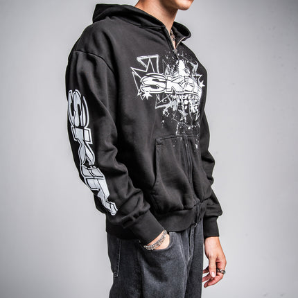 Men's Hoodie Zip | SLICK - Black