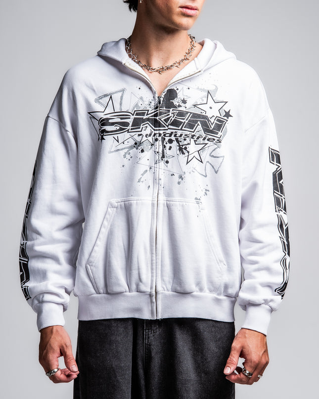 Men's Hoodie Zip | SLICK - White