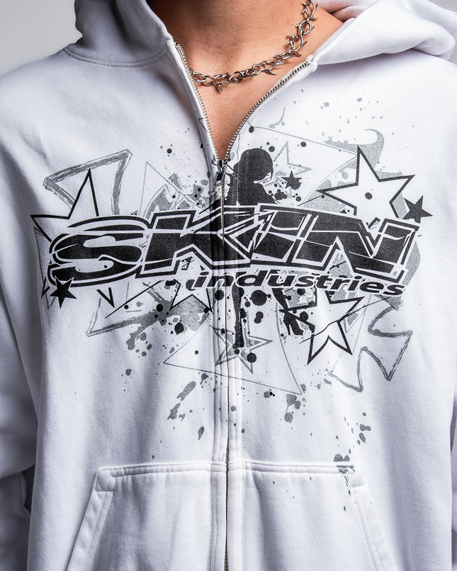 Men's Hoodie Zip | SLICK - White