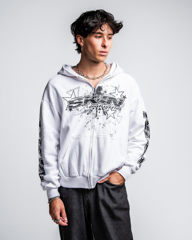 Men's Hoodie Zip | SLICK - White