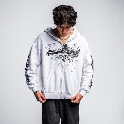 Men's Hoodie Zip | SLICK - White