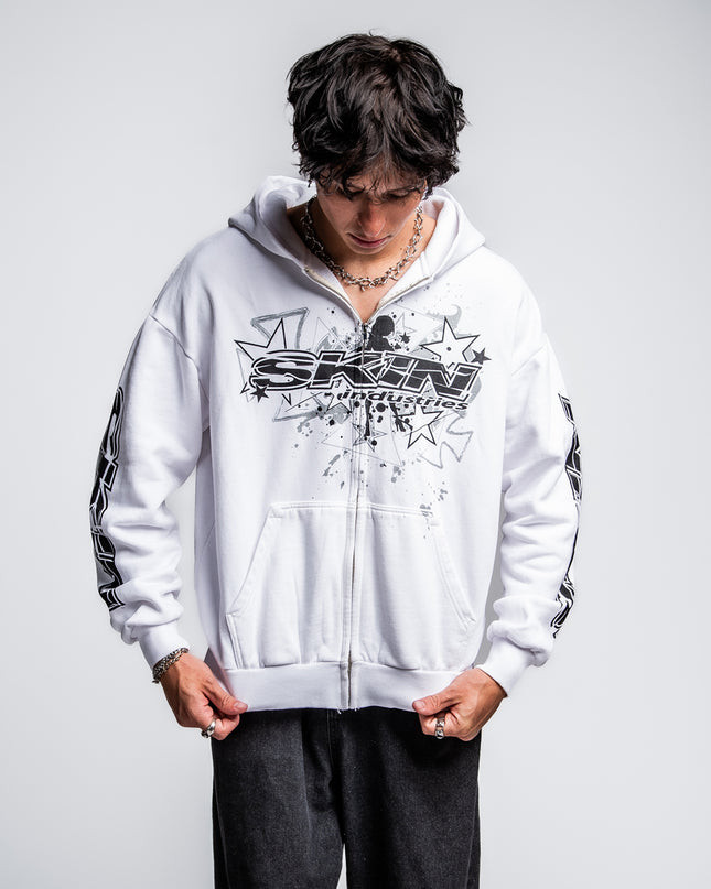 Men's Hoodie Zip | SLICK - White