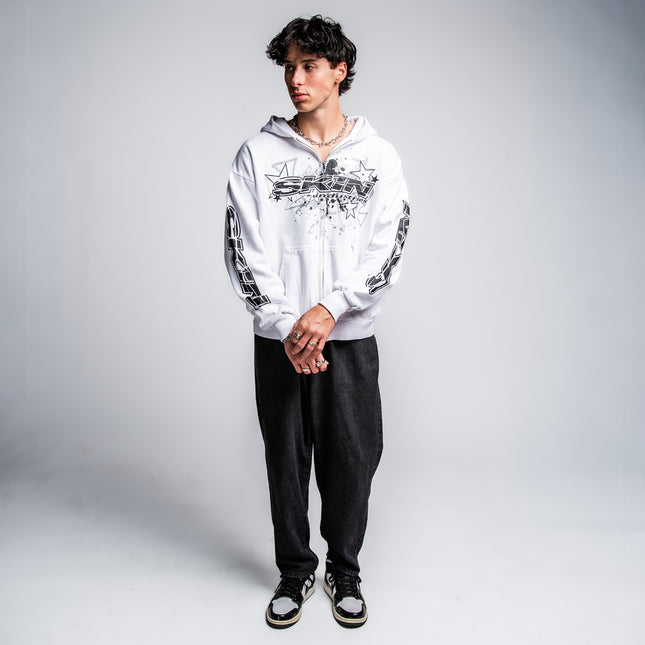 Men's Hoodie Zip | SLICK - White
