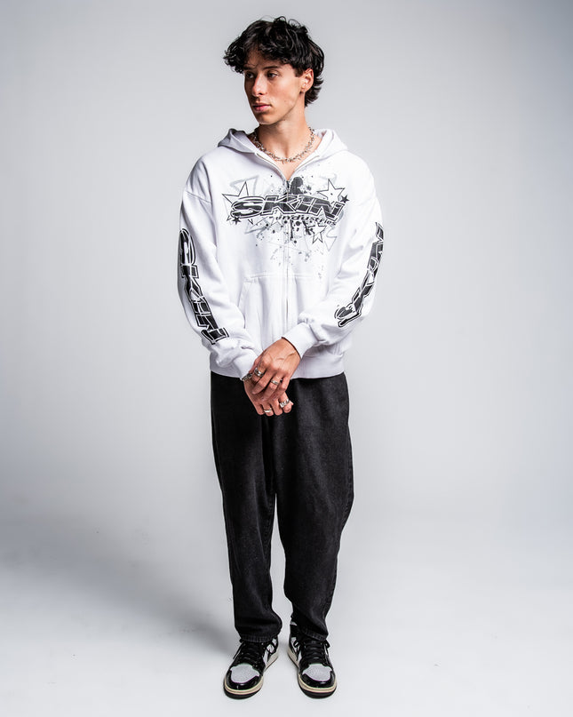 Men's Hoodie Zip | SLICK - White