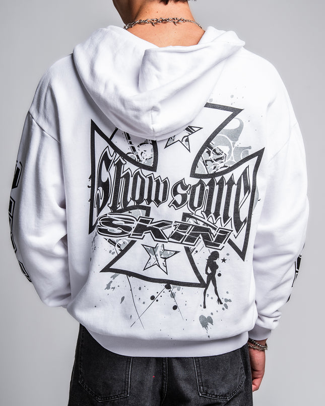 Men's Hoodie Zip | SLICK - White