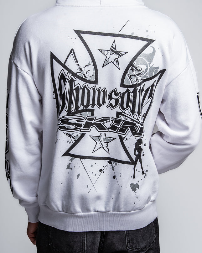 Men's Hoodie Zip | SLICK - White