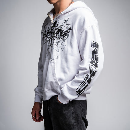 Men's Hoodie Zip | SLICK - White