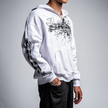 Men's Hoodie Zip | SLICK - White
