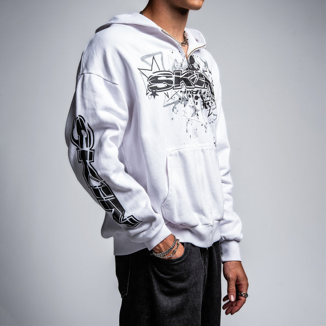 Men's Hoodie Zip | SLICK - White