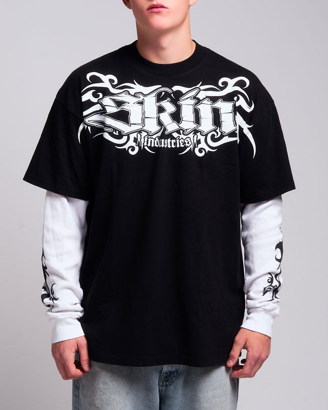 Men's 2Fer Tee | TRIBAL - Black
