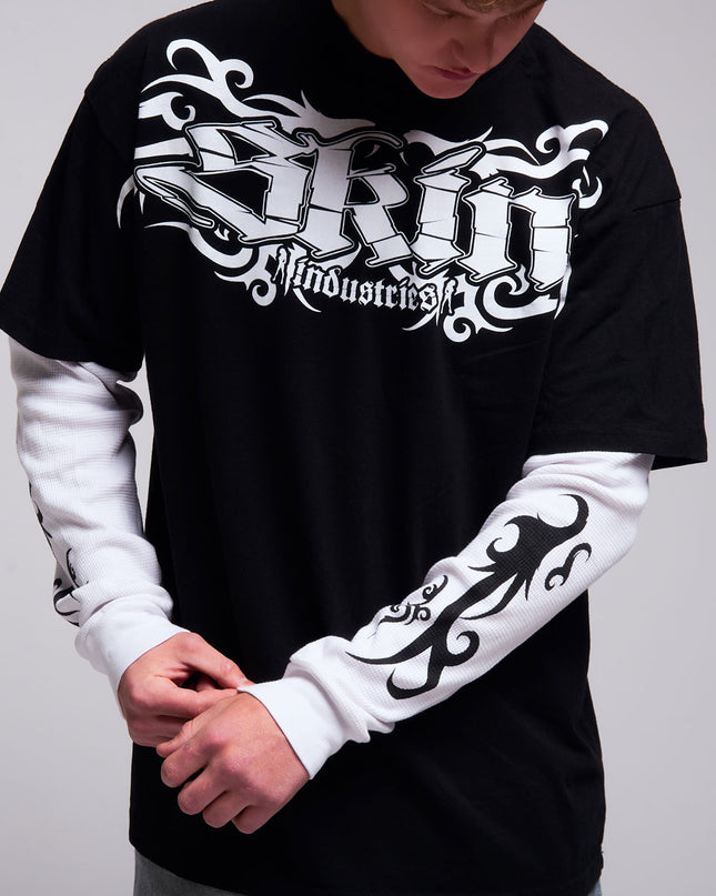 Men's 2Fer Tee | TRIBAL - Black