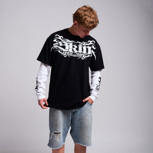 Men's 2Fer Tee | TRIBAL - Black