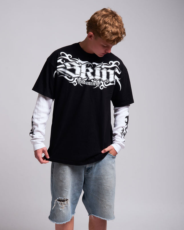 Men's 2Fer Tee | TRIBAL - Black