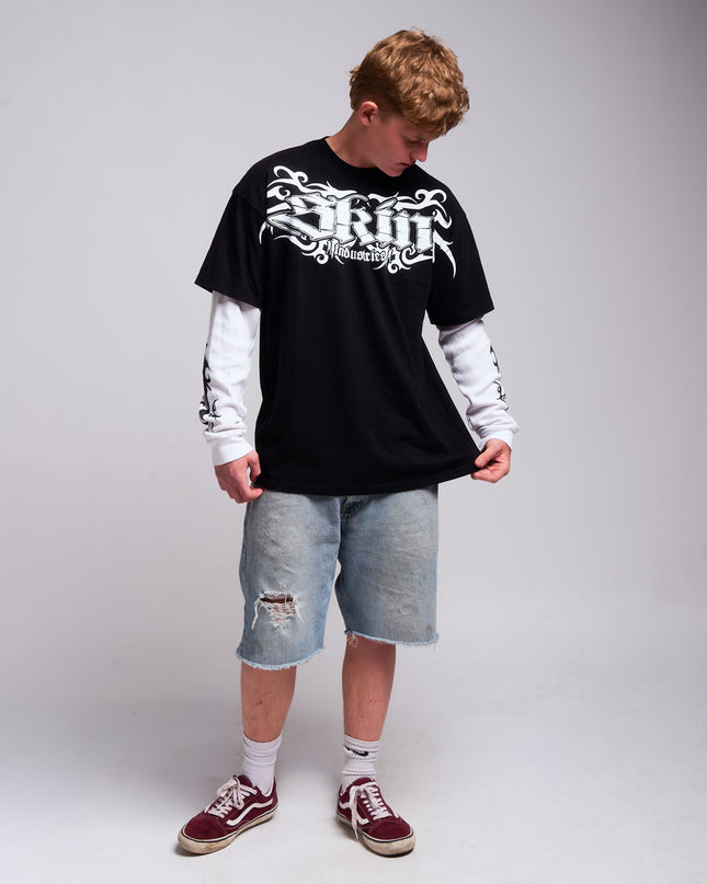 Men's 2Fer Tee | TRIBAL - Black
