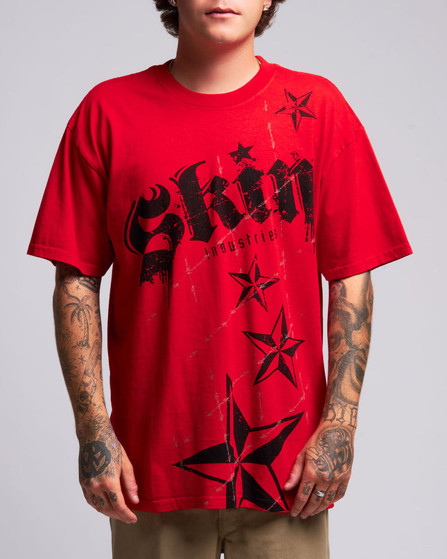 Men’s S/S Tee Premium | LOCKED DOWN – Red