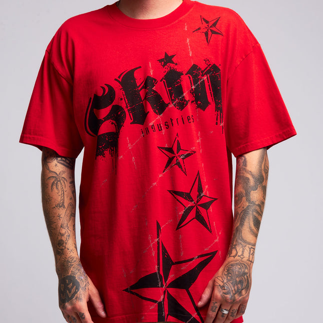 Men’s S/S Tee Premium | LOCKED DOWN – Red
