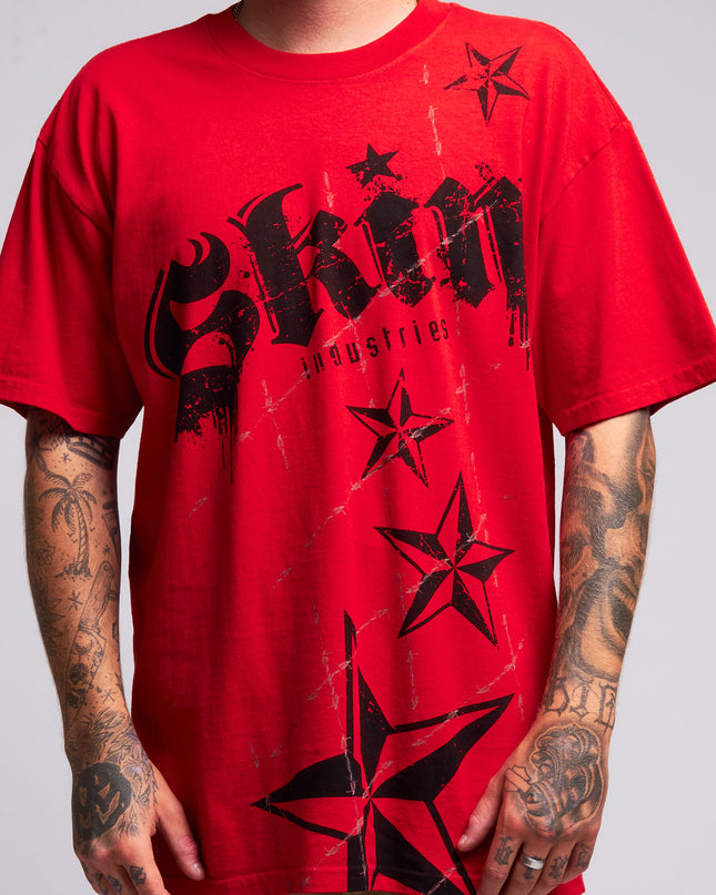 Men’s S/S Tee Premium | LOCKED DOWN – Red