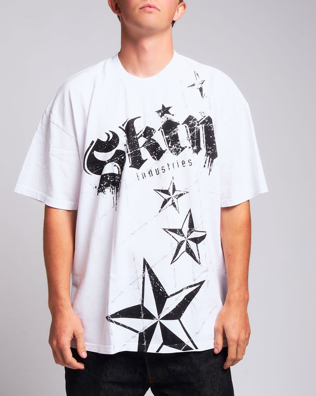 Men’s S/S Tee Premium | LOCKED DOWN – White