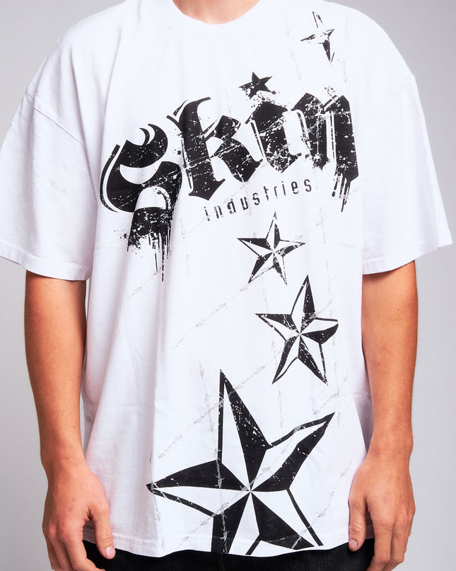 Men’s S/S Tee Premium | LOCKED DOWN – White