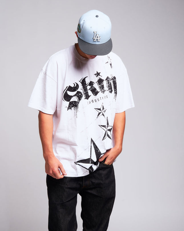 Men’s S/S Tee Premium | LOCKED DOWN – White