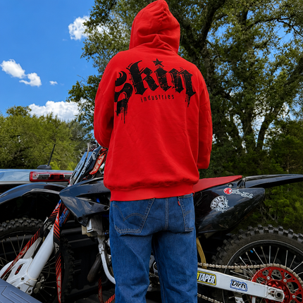 LOCK DOWN - Red (Zip Hoodie)