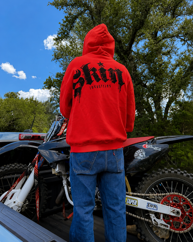 LOCK DOWN - Red (Zip Hoodie)