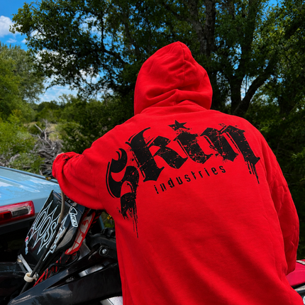 LOCK DOWN - Red (Zip Hoodie)