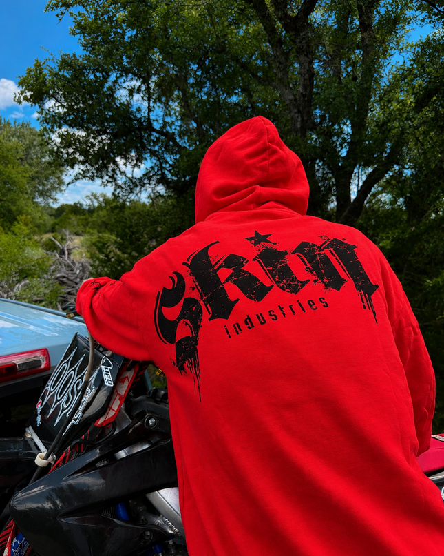 LOCK DOWN - Red (Zip Hoodie)