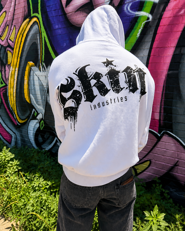 LOCK DOWN - White | ELITE Zip Up Hoodie