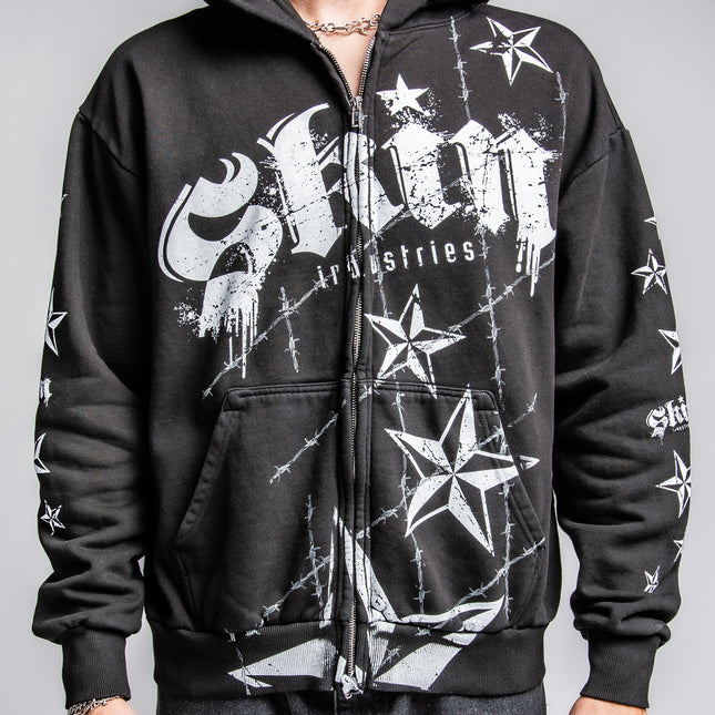 Men's Hoodie Zip | LOCK DOWN - Black