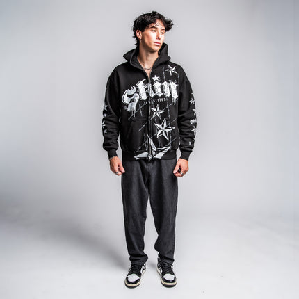 Men's Hoodie Zip | LOCK DOWN - Black