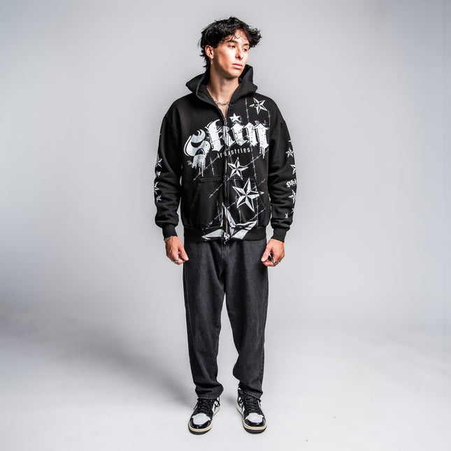 Men's Hoodie Zip | LOCK DOWN - Black