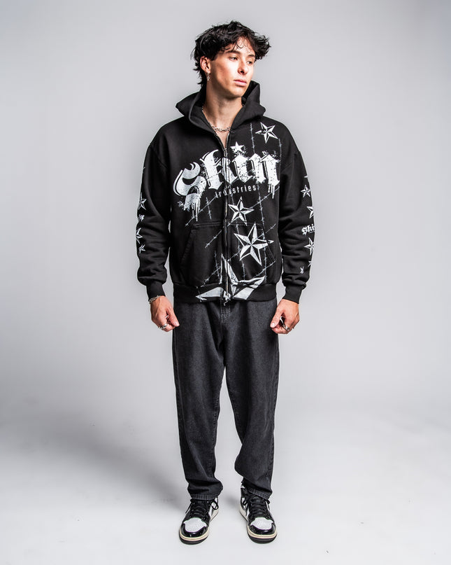 Men's Hoodie Zip | LOCK DOWN - Black