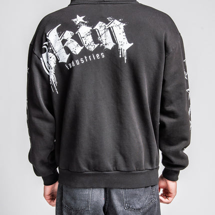 Men's Hoodie Zip | LOCK DOWN - Black
