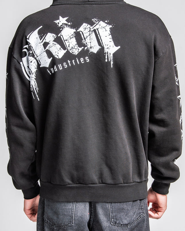 Men's Hoodie Zip | LOCK DOWN - Black