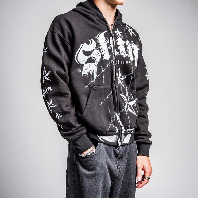 Men's Hoodie Zip | LOCK DOWN - Black