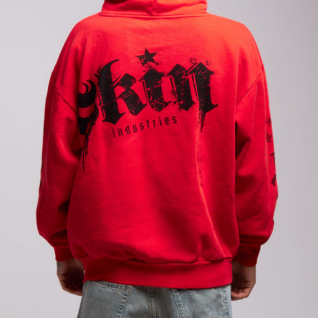 Men's Hoodie Zip | LOCK DOWN - Red