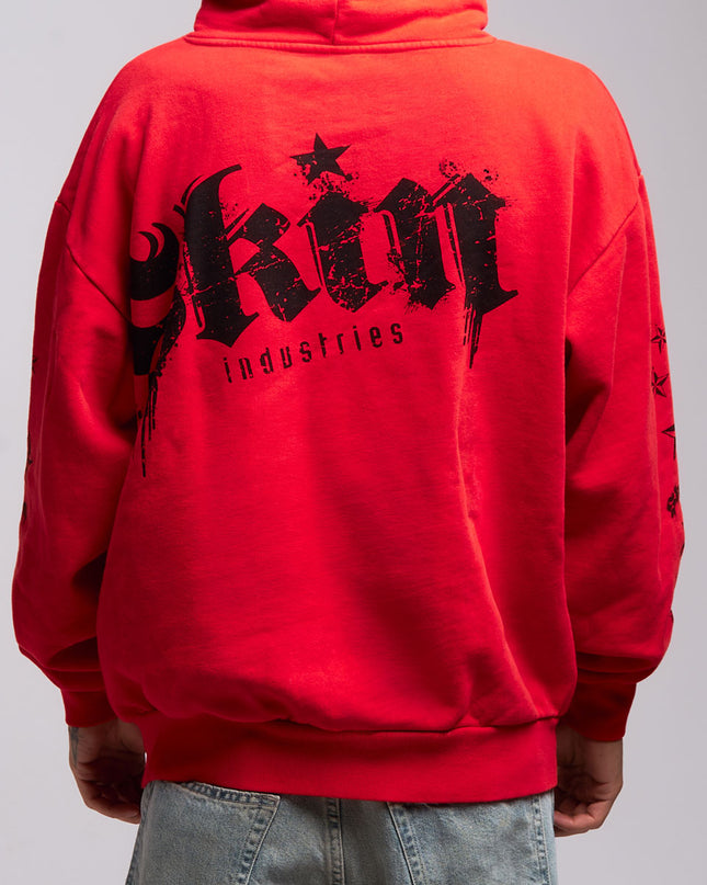 Men's Hoodie Zip | LOCK DOWN - Red
