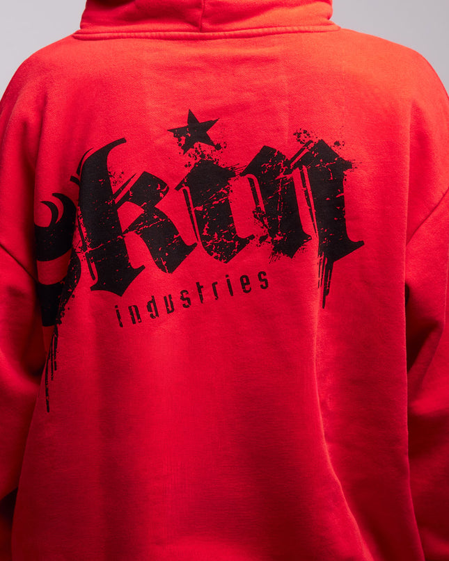 Men's Hoodie Zip | LOCK DOWN - Red