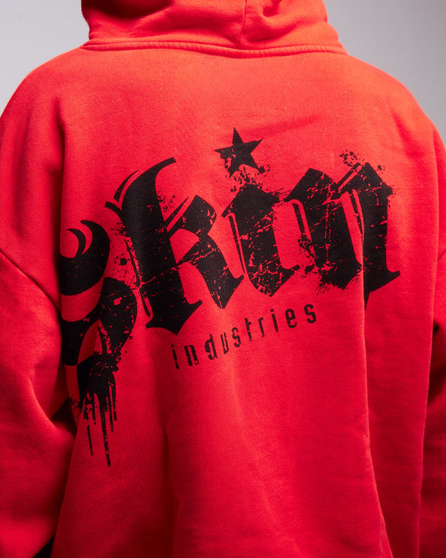 Men's Hoodie Zip | LOCK DOWN - Red