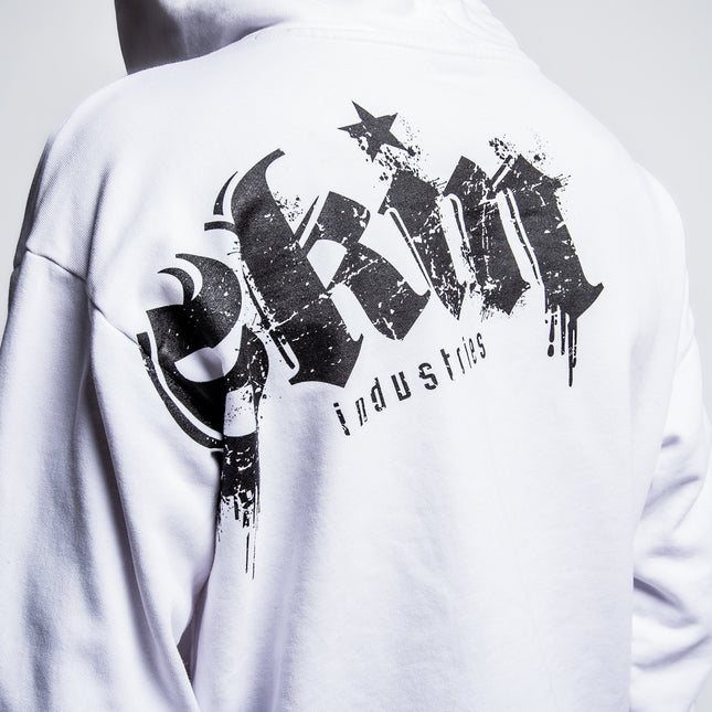 Men's Hoodie Zip | LOCK DOWN - White