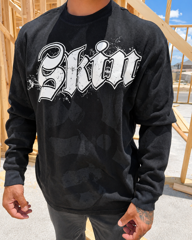 Men's L/S Thermal Tee | CAN-CAN - Black