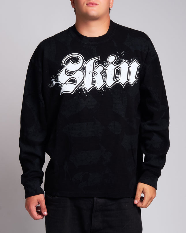 Men's L/S Thermal Tee | CAN-CAN - Black