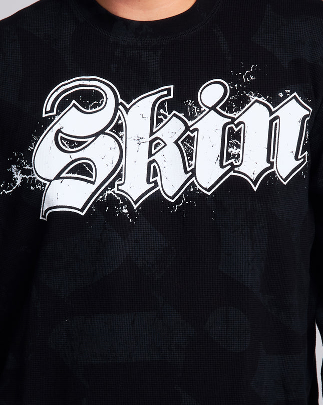 Men's L/S Thermal Tee | CAN-CAN - Black
